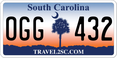 SC license plate OGG432