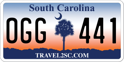 SC license plate OGG441
