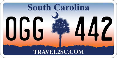 SC license plate OGG442