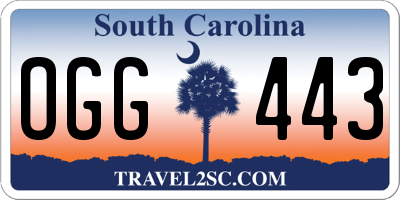 SC license plate OGG443