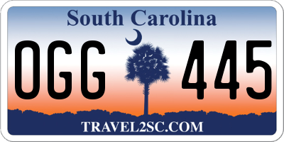 SC license plate OGG445