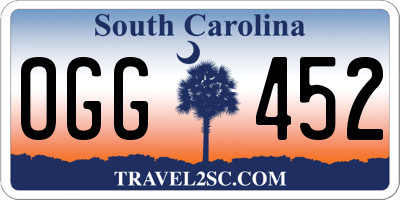 SC license plate OGG452