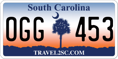 SC license plate OGG453