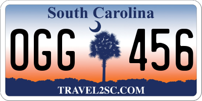 SC license plate OGG456