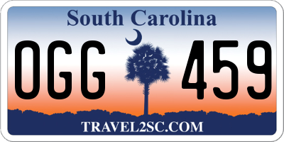 SC license plate OGG459