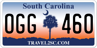 SC license plate OGG460
