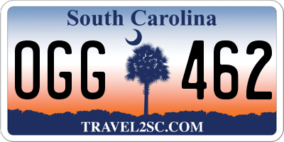 SC license plate OGG462