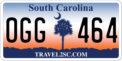 SC license plate OGG464
