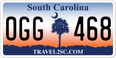 SC license plate OGG468