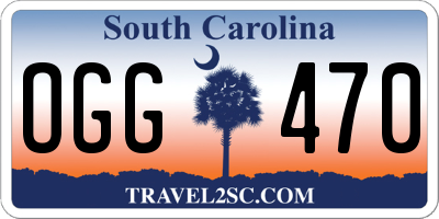 SC license plate OGG470