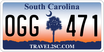 SC license plate OGG471