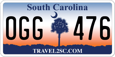 SC license plate OGG476