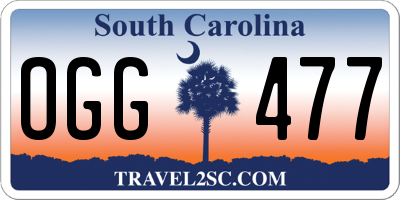 SC license plate OGG477