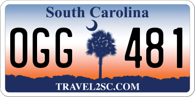 SC license plate OGG481
