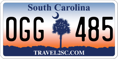 SC license plate OGG485