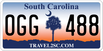 SC license plate OGG488