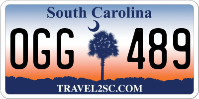 SC license plate OGG489