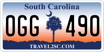 SC license plate OGG490
