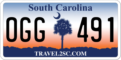 SC license plate OGG491