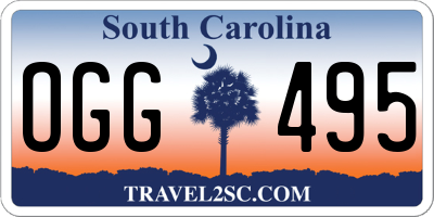 SC license plate OGG495