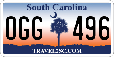 SC license plate OGG496