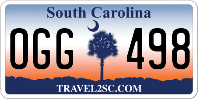 SC license plate OGG498