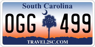 SC license plate OGG499