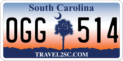 SC license plate OGG514