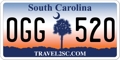 SC license plate OGG520