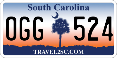 SC license plate OGG524