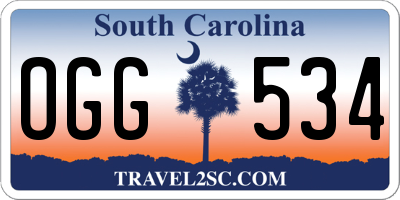SC license plate OGG534