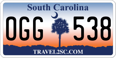 SC license plate OGG538