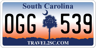 SC license plate OGG539