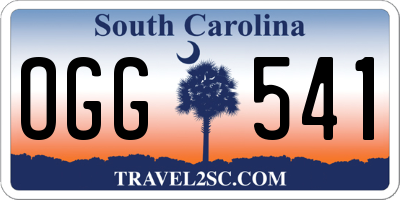 SC license plate OGG541