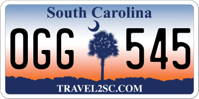 SC license plate OGG545