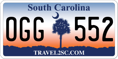 SC license plate OGG552