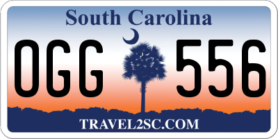 SC license plate OGG556