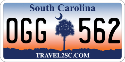 SC license plate OGG562