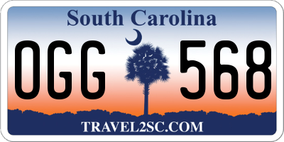 SC license plate OGG568