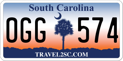 SC license plate OGG574