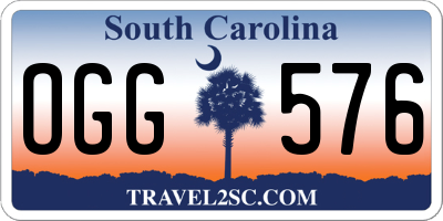 SC license plate OGG576