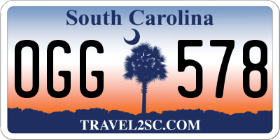 SC license plate OGG578