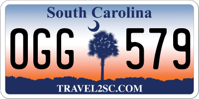 SC license plate OGG579