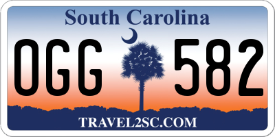 SC license plate OGG582