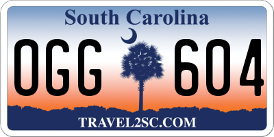 SC license plate OGG604