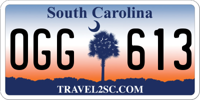 SC license plate OGG613