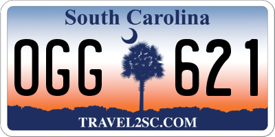 SC license plate OGG621