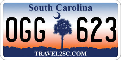 SC license plate OGG623