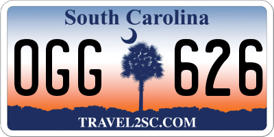 SC license plate OGG626