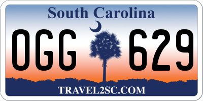 SC license plate OGG629